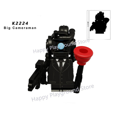 KDL Skibidi Toilet Man Anime Block Figures – TVMan, Titan, Cameraman & Speakerman Model Toy Gift for Kids