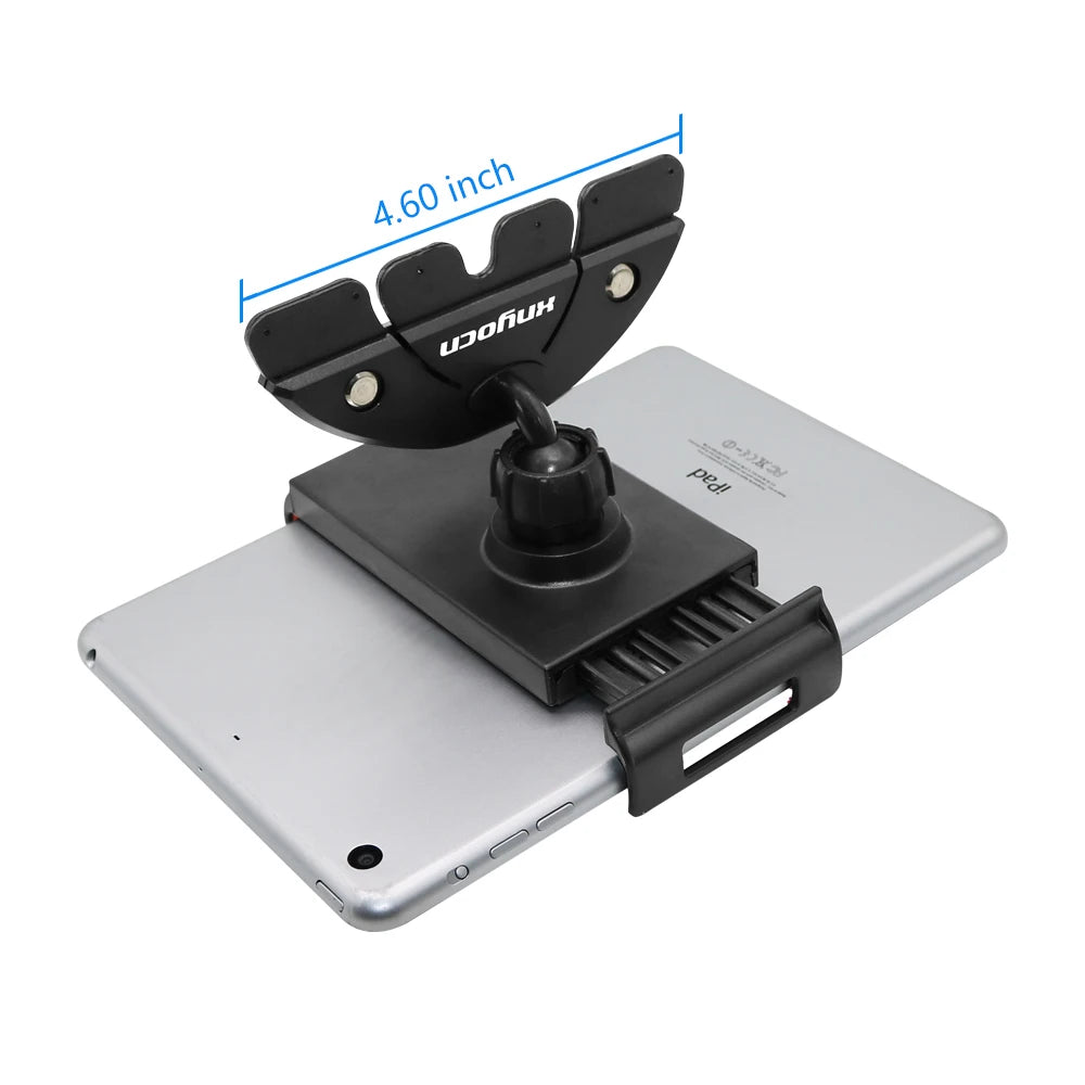 Car CD Slot 360° Rotating Tablet & Phone Holder – Universal Stand for 4–11” iPad, Samsung, Xiaomi