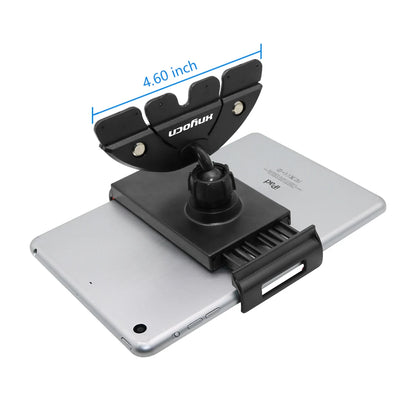 Car CD Slot 360° Rotating Tablet & Phone Holder – Universal Stand for 4–11” iPad, Samsung, Xiaomi