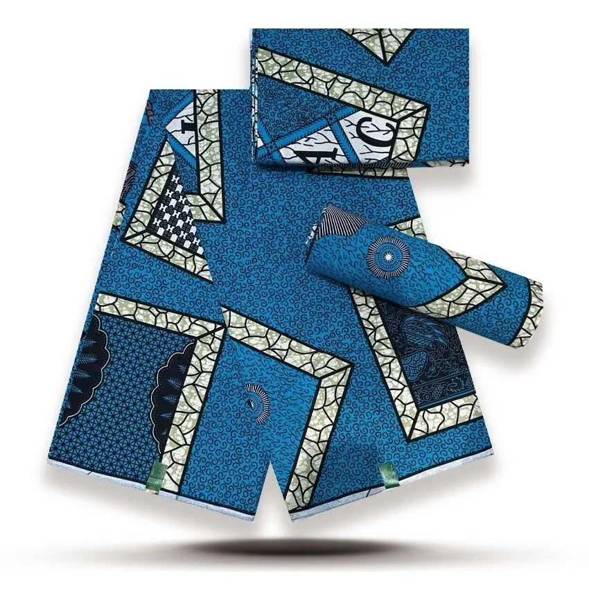 African Wax Print Fabric - 100% Cotton Nigerian Ankara Batik Material for Women’s Dresses