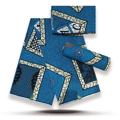 African Wax Print Fabric - 100% Cotton Nigerian Ankara Batik Material for Women’s Dresses