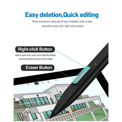 Slim Pen 2 Stylus for Microsoft Surface Pro 10/9/8 – 4096 Pressure Ink Pencil with Palm Rejection for Surface, HP, Dell, ASUS