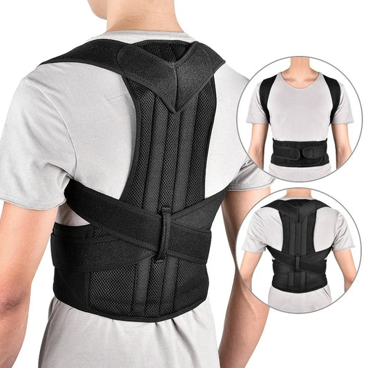 Reinforced Lumbar Posture Corrector Vest – Adjustable Back & Shoulder Support Strap with Spine and Neck Brace Trainer