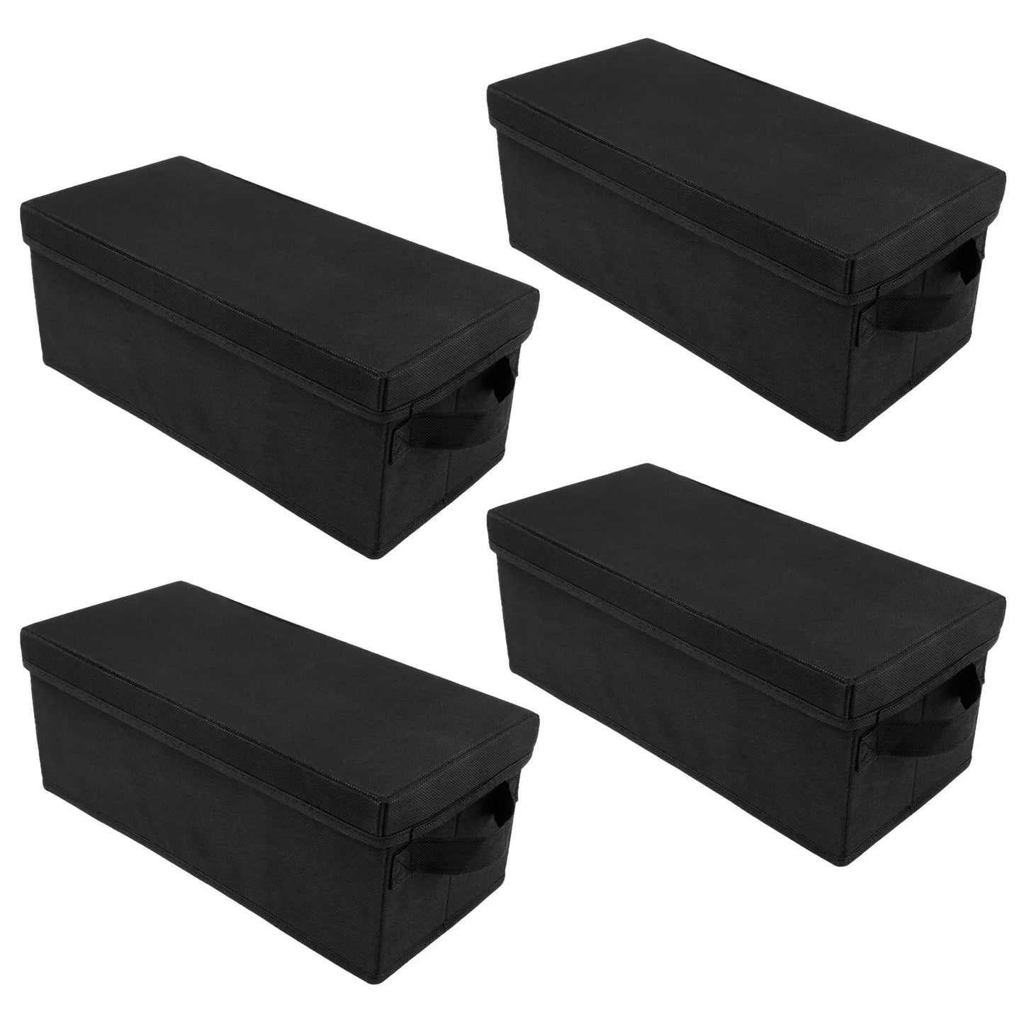 2/4PCS Stackable DVD Storage Boxes – Dustproof Nonwoven Fabric CD & DVD Organizer Cases