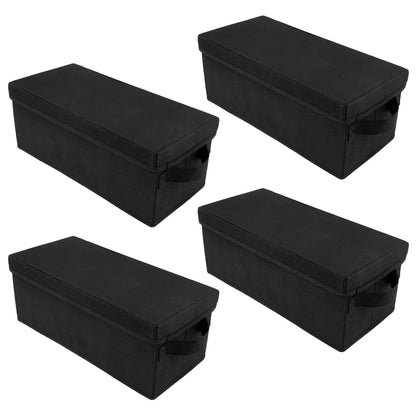 2/4PCS Stackable DVD Storage Boxes – Dustproof Nonwoven Fabric CD & DVD Organizer Cases