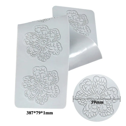 Silicone Leaf Fondant Molds - Chocolate and Pastry Baking Mould for Cake Decorating, Sugar Lace Veil Mat, Gumpaste Decoration Tools