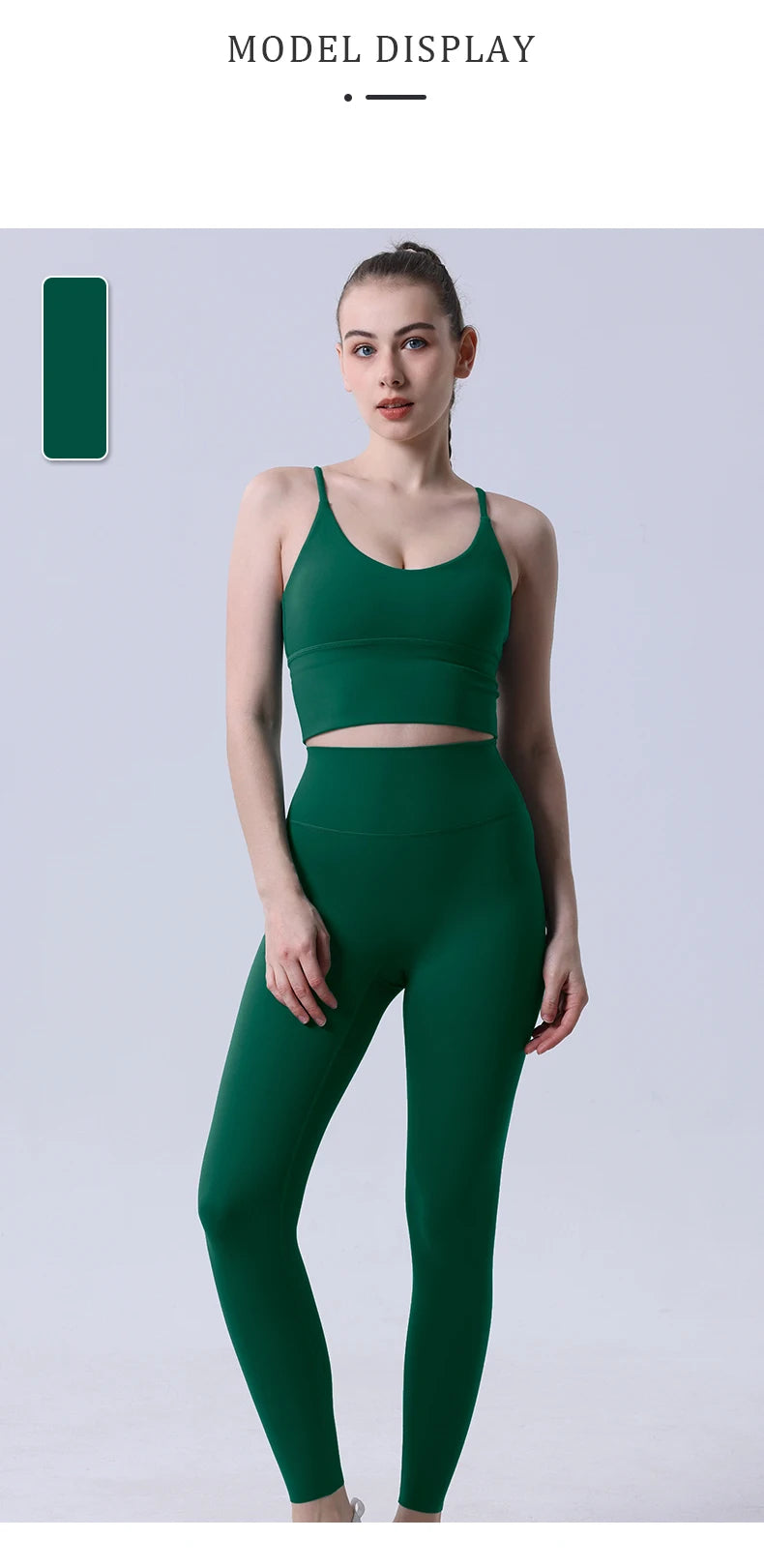 2-Piece Women’s Yoga Tracksuit – Athletic Pilates Fitness Set with Push-Up Sports Bra & Leggings for Gym Workout