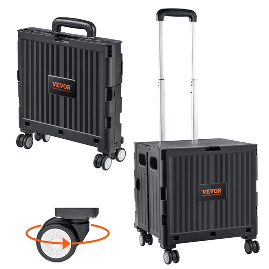 VEVOR Foldable Utility Cart – Portable Handcart with Telescoping Handle & Wheels for Shopping, Travel, Office, and Garden Use