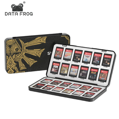 DATA FROG 24-in-1 Game Card Case Holder - Hard Shell Protective Storage Box for Nintendo Switch/Lite/OLED Accessories