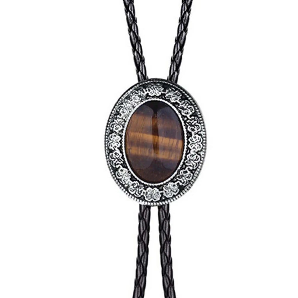 Golden Adjustable Cowboy Bolo Tie – Western Bull Head Pendant Necklace & Men’s Garment Accessory