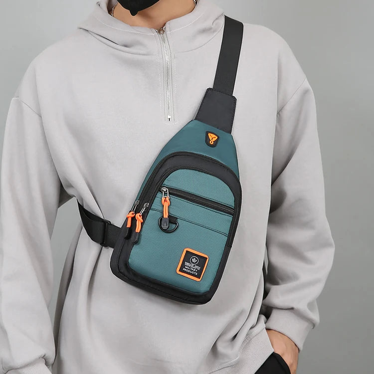 Men’s Outdoor Hiking & Cycling Shoulder Bag – Waterproof Sports Crossbody Chest Bag for Travel