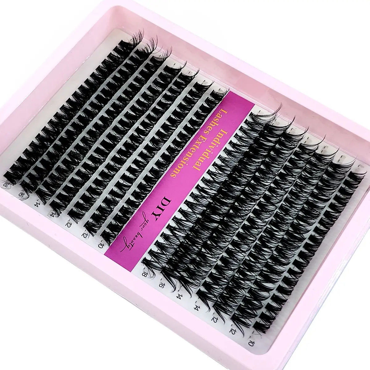 60D/80D/100D Mixed Eyelash Clusters – 10-18mm Wispy Individual Lash Extensions, 266/280pcs DIY Mink False Lashes for Makeup