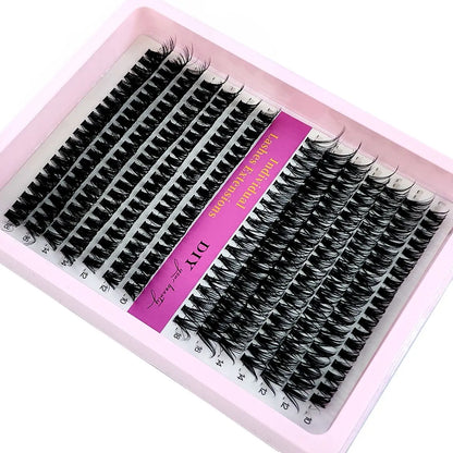 60D/80D/100D Mixed Eyelash Clusters – 10-18mm Wispy Individual Lash Extensions, 266/280pcs DIY Mink False Lashes for Makeup