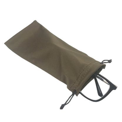 Microfiber Glasses Pouch – Soft Drawstring Eyewear Case 9×18cm, Solid Color Elastic Fabric Organizer