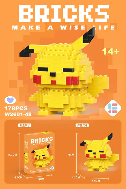 Stitch, Sanrio, and Mickey Mouse Cartoon Dolls - Micro-Particle Building Block Toys Compatible with Children's Gifts