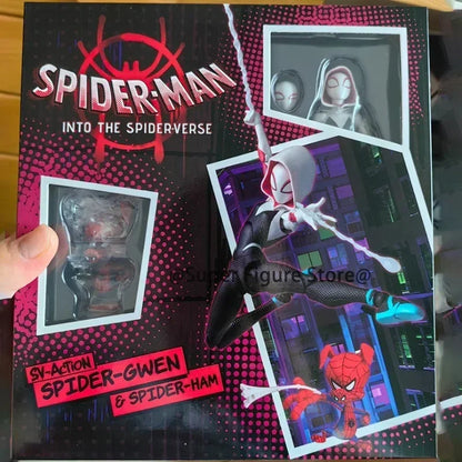Sentinel Peter Parker Action Figure – Spider-Verse Noir PVC Collectible, Movable Miles Parker Figurine