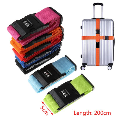Secure Travel Luggage Suitcase Lock - Durable Nylon Packing Strap Belt - 1 Piece