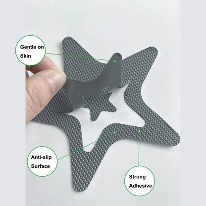 10PCS Anti-Slip Shower Tread Stickers - Safety Bathtub Strips, Premium Adhesive Star & Snowflake Decals for Bathtub, Shower & Stairs
