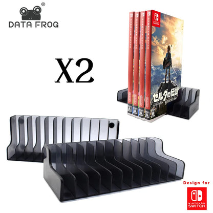 Data Frog 2-Pack Game Card & Disk Storage Stand for Nintendo Switch – Holds 24 Game Cartridges or Discs