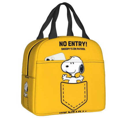 Custom Cute Snoopy Cartoon Insulated Lunch Tote Bag – Portable Thermal Cooler for Women, Work, School & Travel