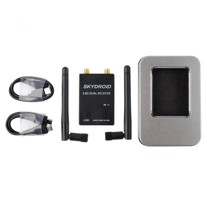 SKYDROID 5.8GHz 150CH FPV Dual/Single Antenna Receiver – UVC OTG RC Drone Part for Android Smartphones