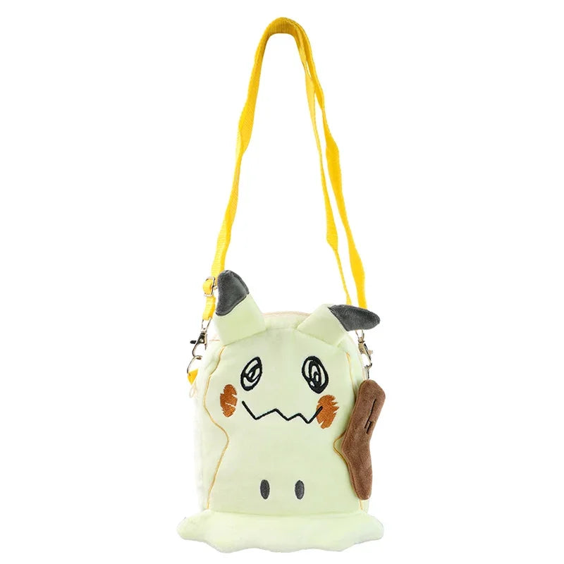 Pokemon Plush Backpack – Pikachu, Gengar, Mimikyu, Snorlax, Rowlet, Psyduck, Lucario, Charmander Anime Shoulder Bag & Doll Toy