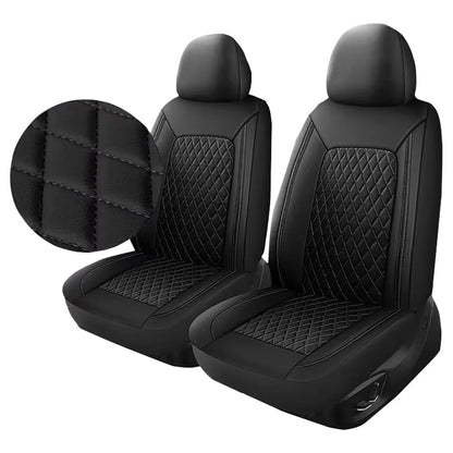 Universal PU Leather Driver Seat Cover - Single-Line Diamond Grid Car Seat Protector