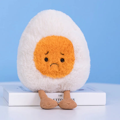 New Cartoon Egg Stuffed Toy – Breakfast Bread & Toast Plush Doll, Fun Pillow for Baby Comfort & Xmas Gifts