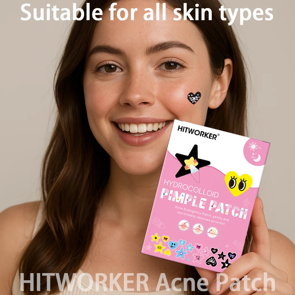 280PCS Acne Patches - Cute Hydrocolloid Blemish Stickers for Face and Body Care