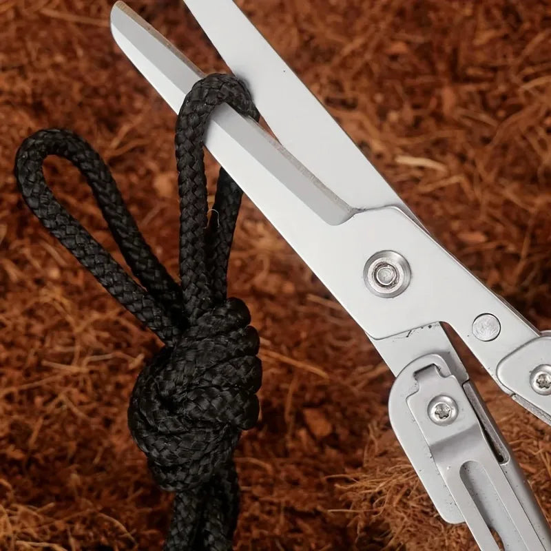 Portable Folding Scissors – Stainless Steel Multi-Purpose Outdoor Tool for Camping, Fishing & Hunting