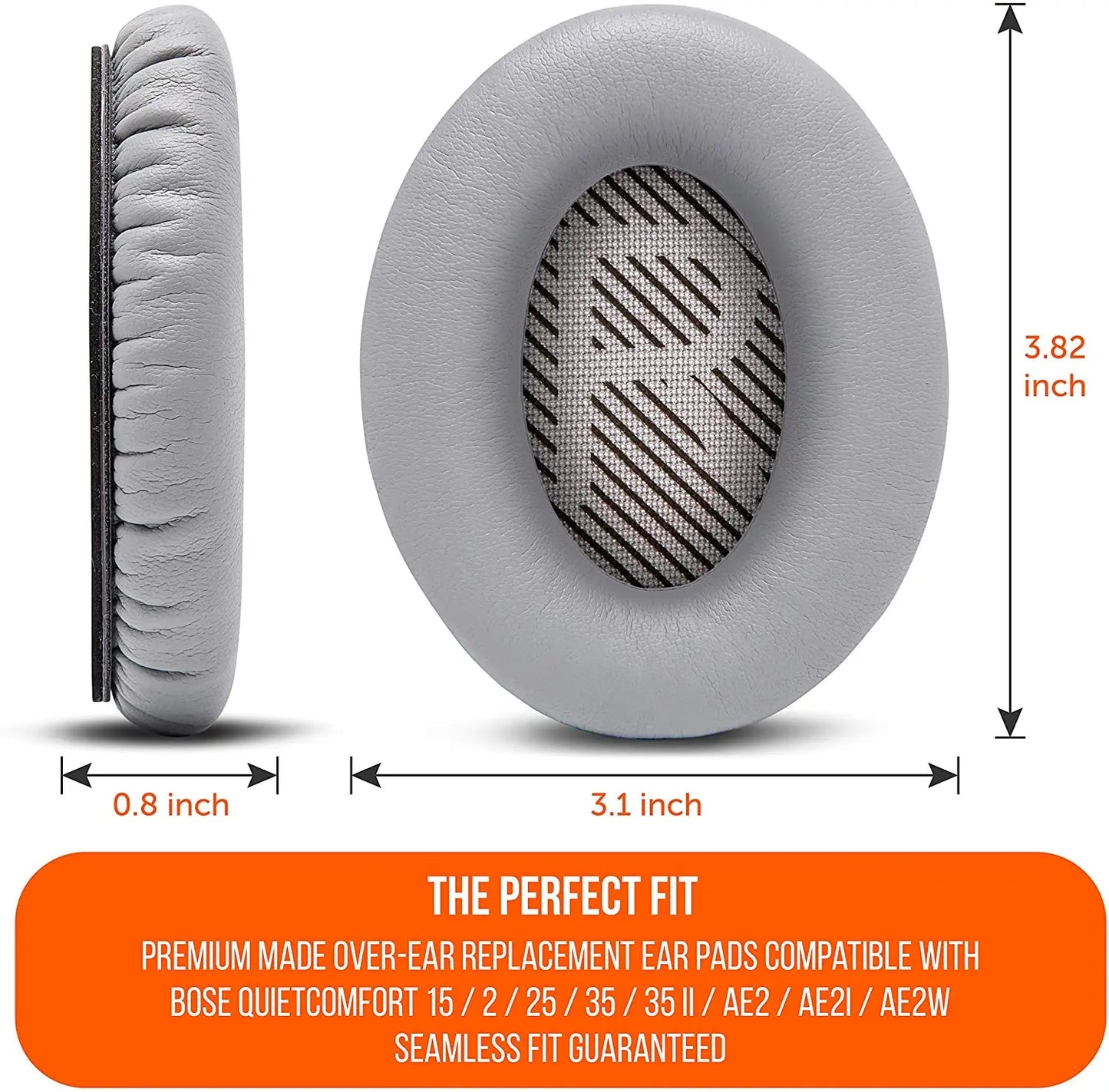 Replacement Memory Foam Ear Pads for BOSE QC35, QC35 II & QC45 Headphones | High-Quality Ear Cushions