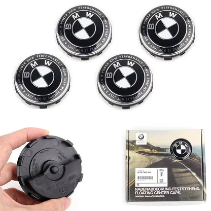 BMW Floating Wheel Center Caps - 4-Piece 56mm/68mm Wheel Hub Caps for BMW Models