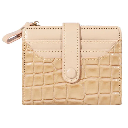 Elegant Women’s Multi-Card Wallet – PU Leather Double Zip Clutch Purse with Crocodile Pattern Storage Bag