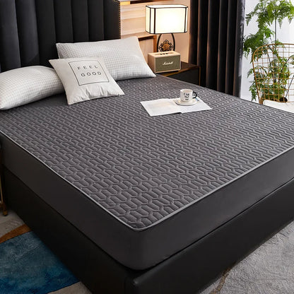 Waterproof Thick Quilted Mattress Cover — Latex Pad, Skin-Friendly Fitted Sheet Protector, 150/160/180x200cm