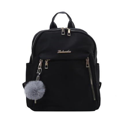 Simple PU Black Large Capacity Backpack - Unisex Travel Bag, Schoolbag for Women, Harajuku High Street Style