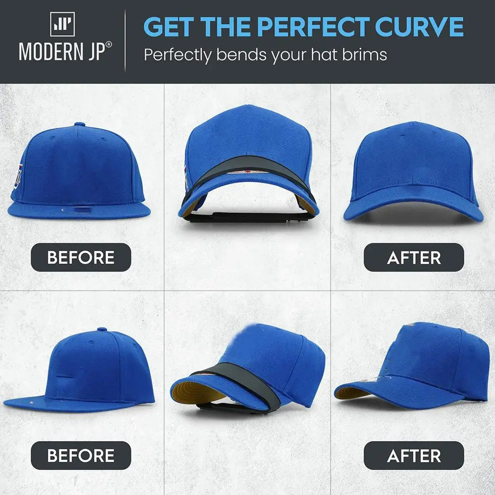 Reusable Adjustable Hat Brim Bender – No-Steam Baseball Cap Curving & Shaping Band