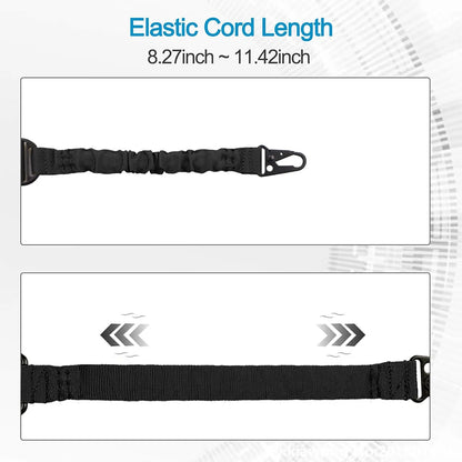 2-Point Extra Long Rifle Sling – Adjustable Gun Strap with Metal Hook QD for Outdoor Sports