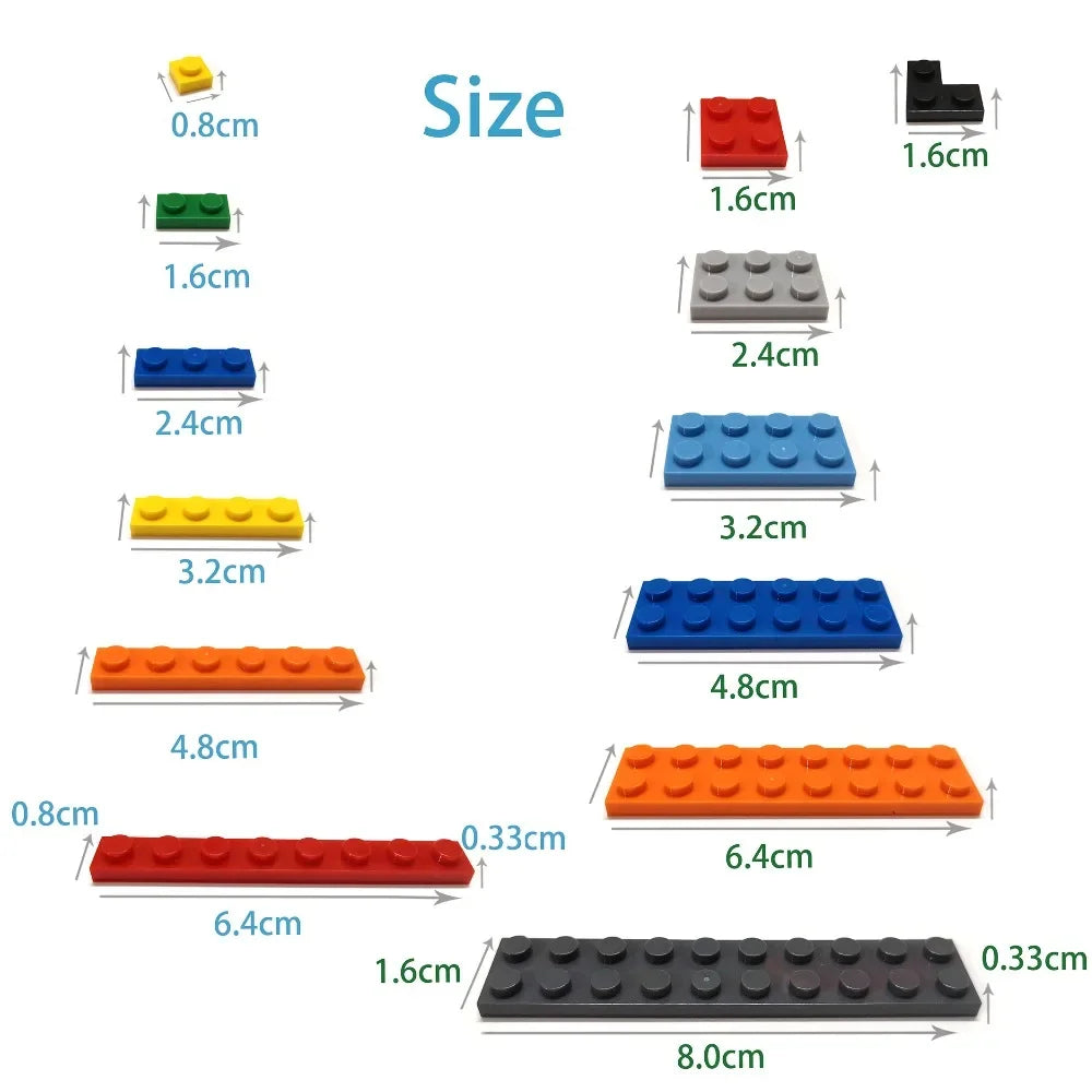 200pcs 1x4 Dot DIY Building Blocks - Educational Creative Brick Set Compatible with 3010 Bricks for Kids