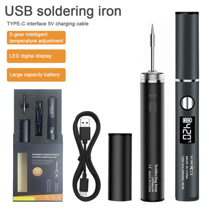 USB 5V 8W Portable Soldering Iron with Lithium Battery – Electric Welding Repair Tool for Electronics, DIY & Mobile Repair Work