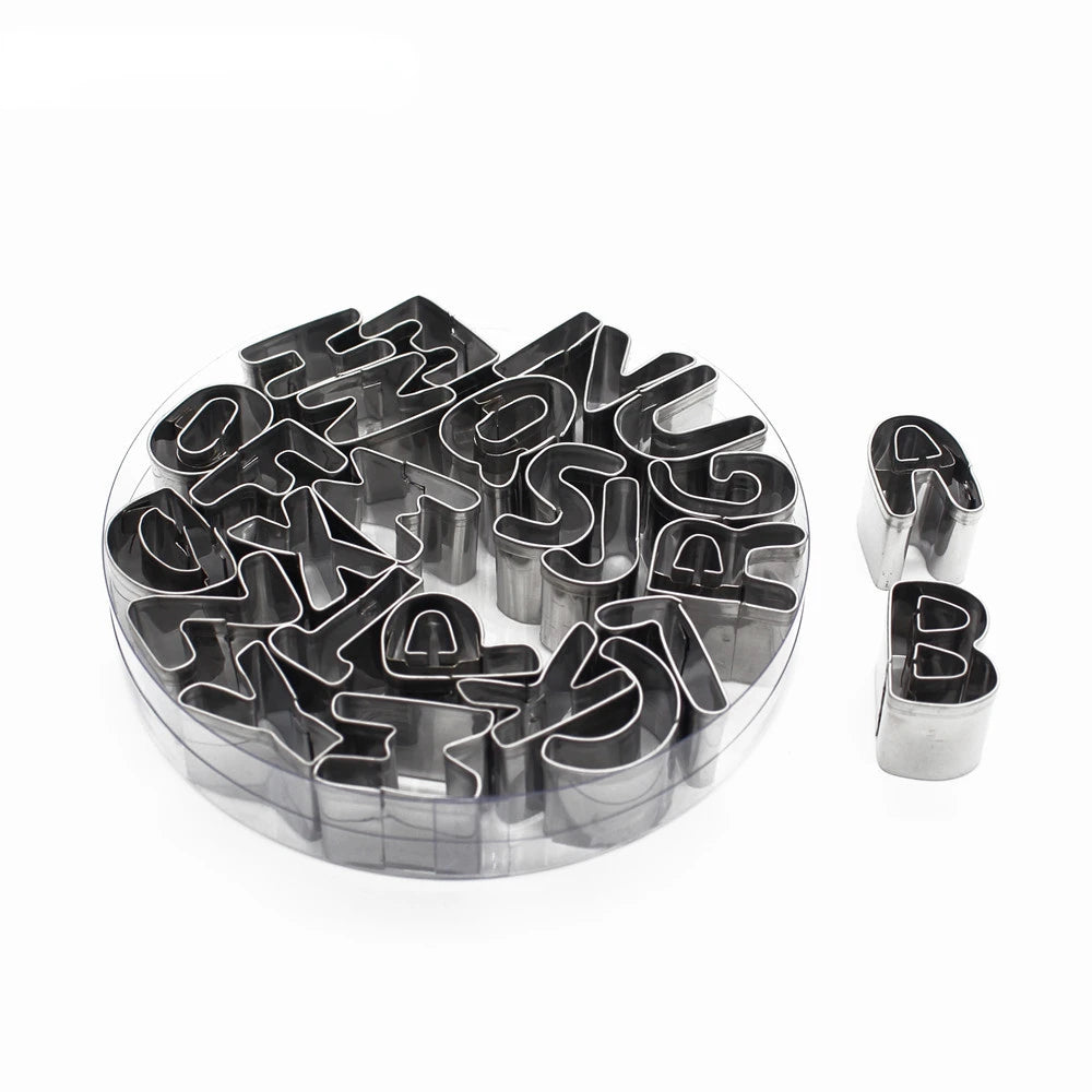 Number Fruit Cutters & Alphabet Letter Cookie Cutter Set - Decorating Tools and Fondant Cutter Set