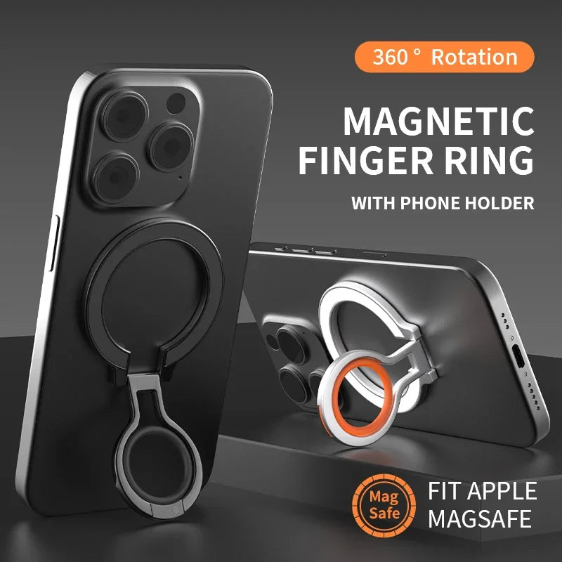 MagSafe Magnetic Finger Ring Holder - Phone Grip Stand Mount for iPhone 12/13 Pro Max Mini Smartphone Accessories