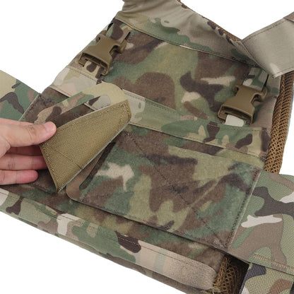 FCPC Tactical Vest Ferro – Lightweight Folding Airsoft Plate Carrier with Breathable Design, Portable Hunting Mag Pouch & Army Equipment