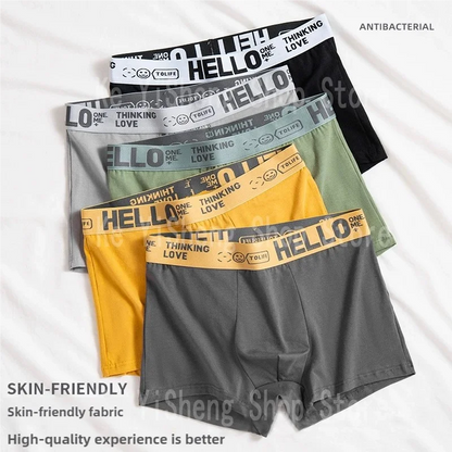 10PCS Men's Mid-Waist Boxers – Breathable, Lightweight Underwear Set in Multiple Colors
