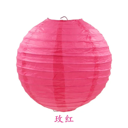 Round Paper Lanterns for Birthday Wedding Party Decor, DIY Hanging Lampion Balls, 4/6/8/10/12/14/16 Inch Craft Supplies