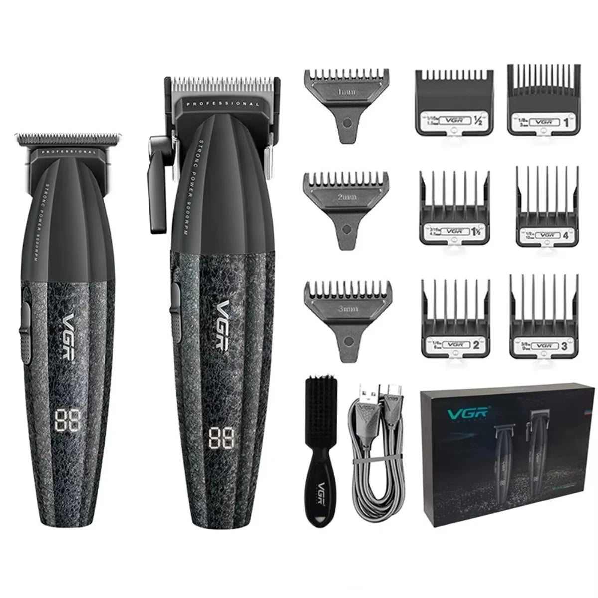 VGR Professional Hair Clipper V-640 S3 — 9000RPM Hair Cutting Machine & Beard Trimmer for Men