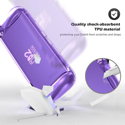 Protective Case Kit for Nintendo Switch 2 (2025) — Clear TPU Cover, Anti-Scratch, Shock-Absorption, Ergonomic Grip Design