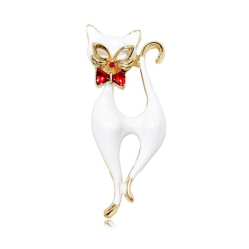 Women's Fashion Cat Brooch Pin - Cute Animal Jewelry Accessory for Clothing, Bags & Stylish Decor