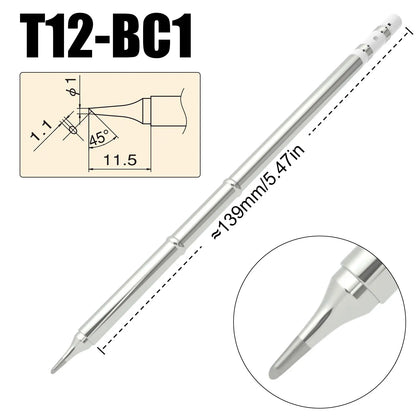 T12 Soldering Iron Tips - Universal Replacement Tips for Hakko FX951 FX-950 Welding Stations
