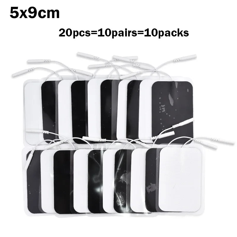 100/50pcs 5x5cm Muscle Stimulator Electrode Pads – Self-Adhesive Non-Woven Replacement for TENS Therapy Machines