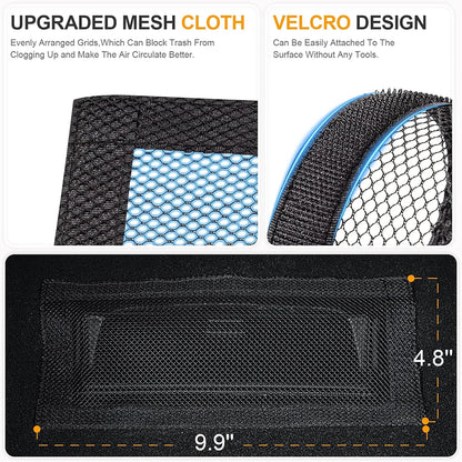 2 Pcs Tesla Model Y and 3 Highland 2024 Air Vent Covers - Under Seat Outlet Protectors with Anti-Blocking Dust Mesh - Interior Accessories